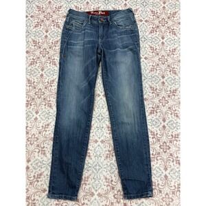 Treasure Rock Womens Blue Denim Slim Straight Jeans Made in USA Size 27 Low Rise